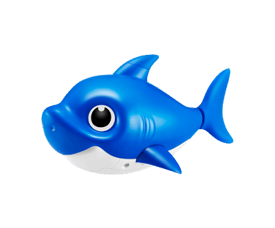 Robo Alive Junior Baby Shark New Silicon Fins Version Swimming Daddy Shark (Blue) by ZURU